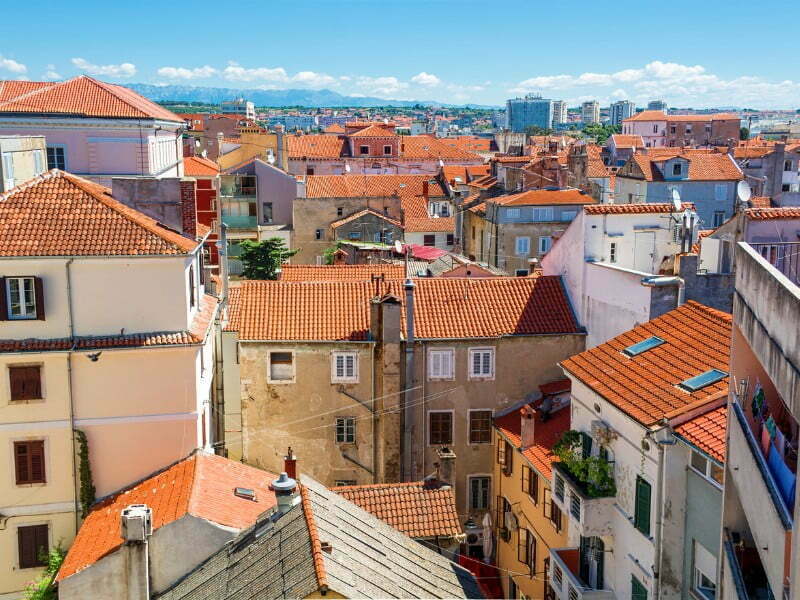 Zadar architecture rooftop views in Croatia 